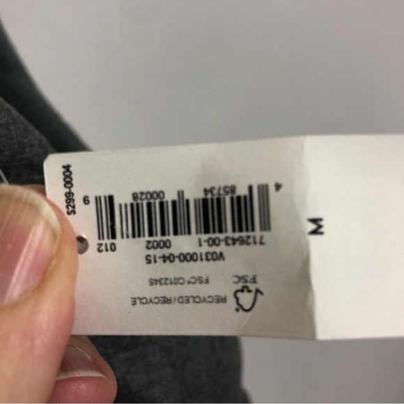 Old Navy Puffer Vest Flannel Lined Gray Size Medium - Picture 6 of 12